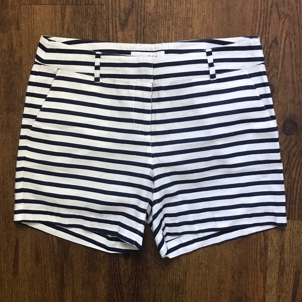 Nautica Navy/White Striped Shorts